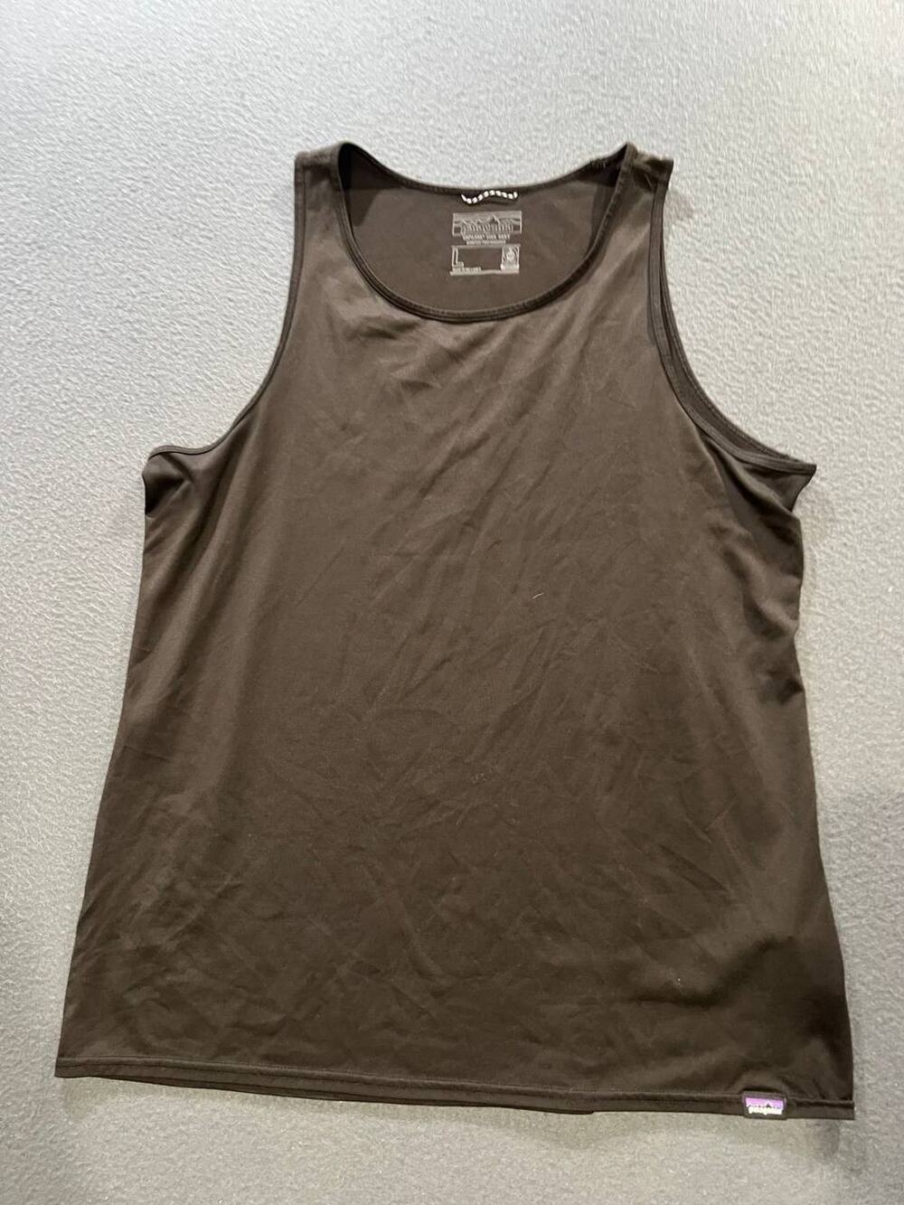 Patagonia Tank Black Crew Neck Capilene Cool Daily Moisture Wicking L A010804